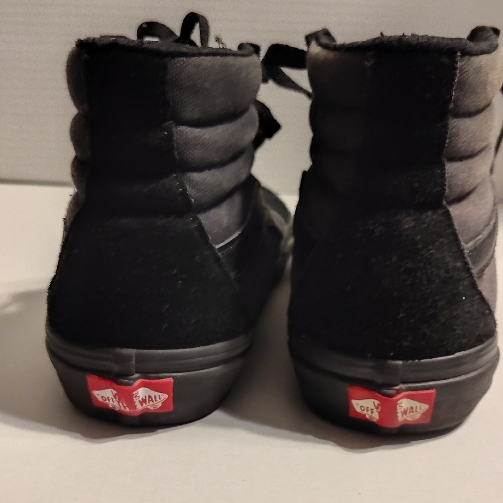 Vans Black and Gray High-Top Sneakers W 8.5 M7